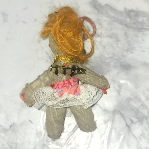 Kaminsky Raffia Straw Sun Beach Hat Vintage w Folk Art Hat Pin Australian - Picture 7 of 9